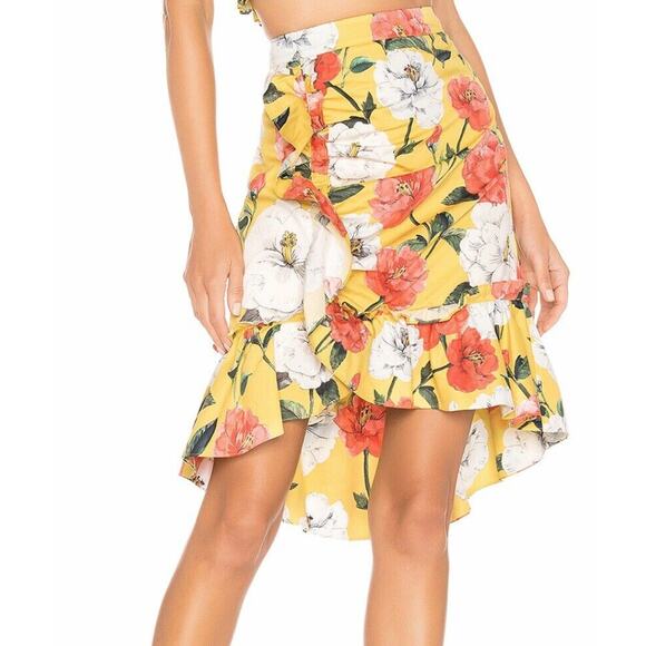 PARKER Coraline SKIRT Floral Multicolored Ruffled Size 4 NWT - Picture 1 of 4